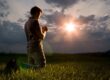 picture of person worshipping Christian heritage