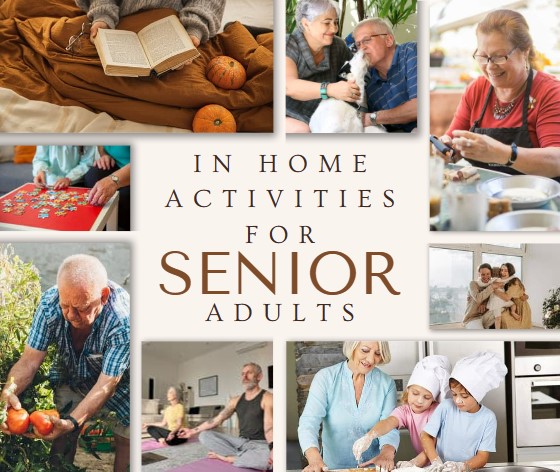 Picture showing activities for homebound seniors